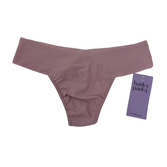 Hanky Panky BreatheSoft Natural Thong Womens Size Large Mauve Seamless Comfort - Picture 3 of 8